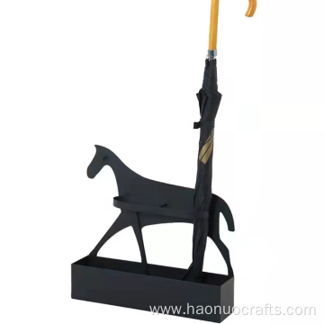 Creative horse-shaped metal umbrella barrel